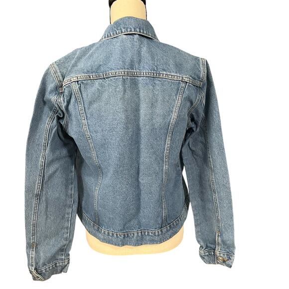 Hudson | Classic Women's Medium Wash Denim Trucker Jean Jacket Sz S/M - Picture 3 of 5